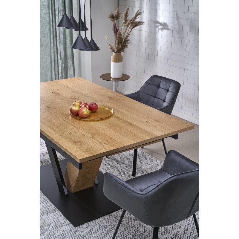 'FANIS Extendable Table, Natural / Black' 'FANIS Extendable Table, Natural / Black'