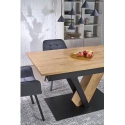 'FANIS Extendable Table, Natural / Black' 'FANIS Extendable Table, Natural / Black'