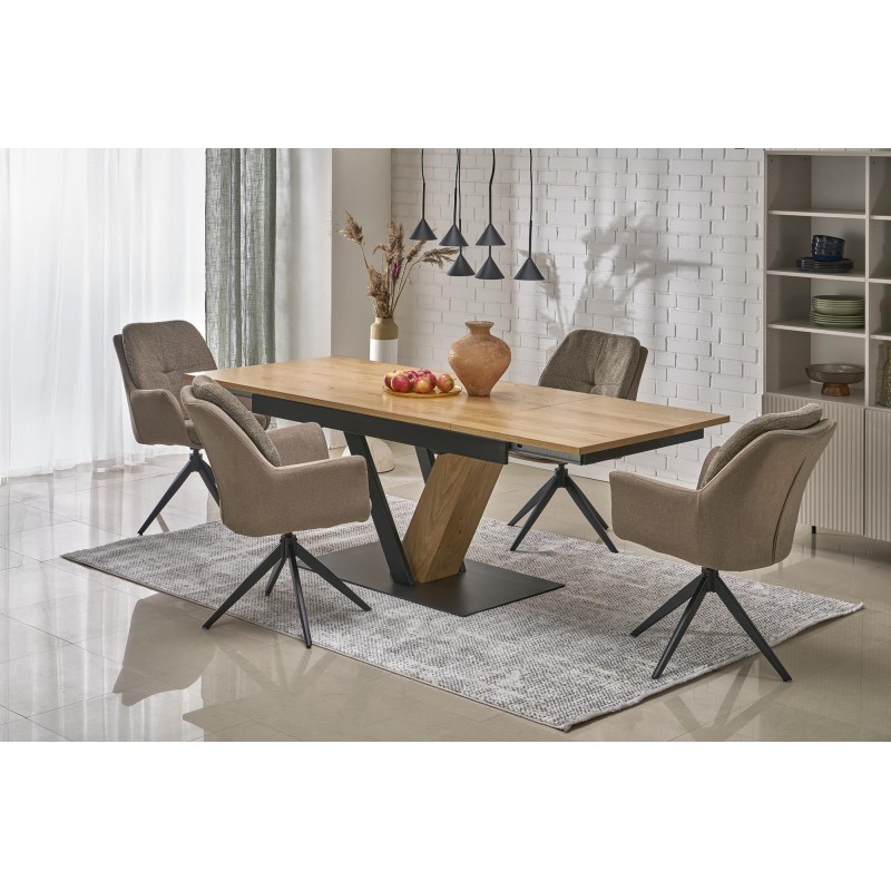 'FANIS Extendable Table, Natural / Black' 'FANIS Extendable Table, Natural / Black'