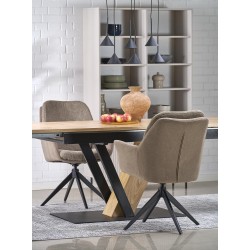 'FANIS Extendable Table, Natural / Black' 'FANIS Extendable Table, Natural / Black'