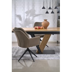 'FANIS Extendable Table, Natural / Black' 'FANIS Extendable Table, Natural / Black'