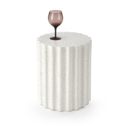 "FARA Composite Coffee Table - Magnesium Oxide, White"