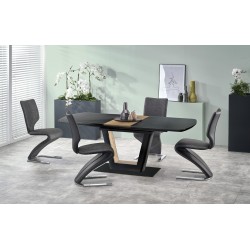 'FARREL Extendable Table Black / Walnut'
