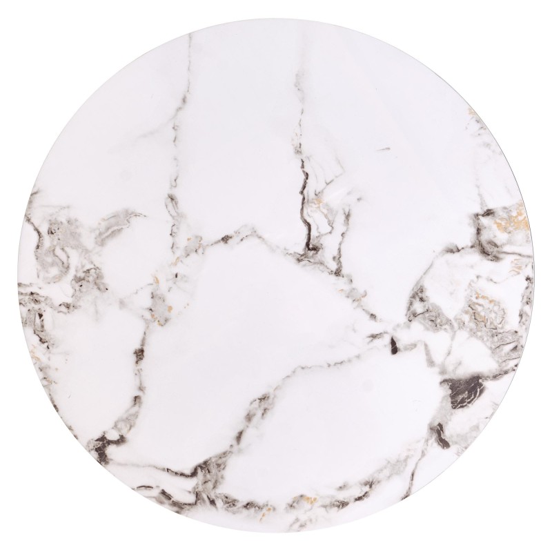 'FATIMA Set of 2 Benches, White Marble / Black' 'FATIMA Set of 2 Benches, White Marble / Black'