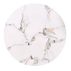'FATIMA Set of 2 Benches, White Marble / Black' 'FATIMA Set of 2 Benches, White Marble / Black'