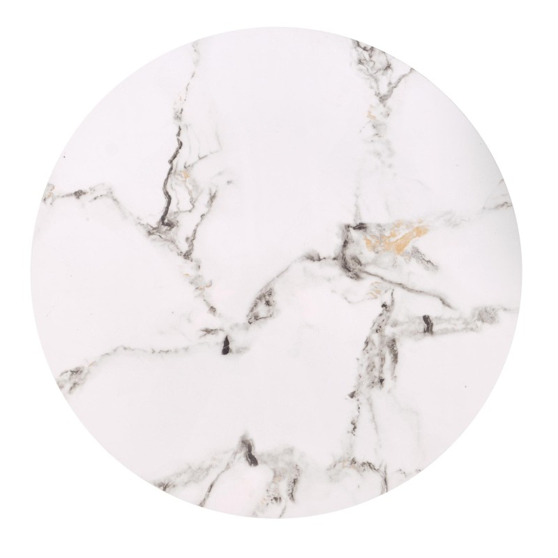 'FATIMA Set of 2 Benches, White Marble / Black' 'FATIMA Set of 2 Benches, White Marble / Black'