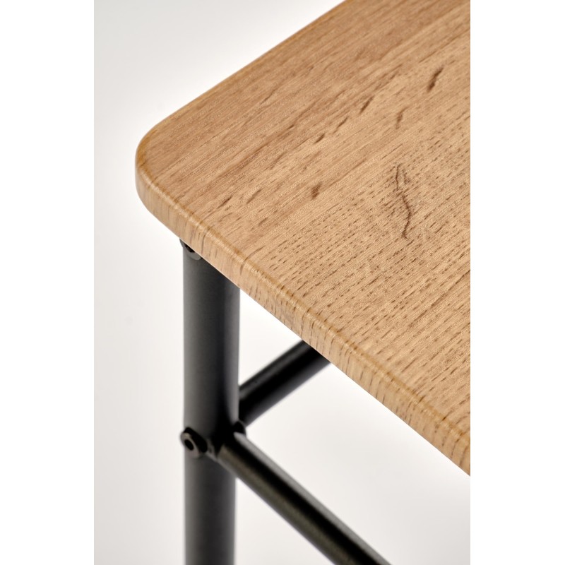 'FAUST 3 Set: Table + 4 Chairs in Natural Oak / Black' 'FAUST 3 Set: Table + 4 Chairs in Natural Oak / Black'
