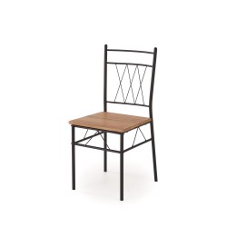 'FAUST 3 Set: Table + 4 Chairs in Natural Oak / Black' 'FAUST 3 Set: Table + 4 Chairs in Natural Oak / Black'