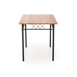 'FAUST 3 Set: Table + 4 Chairs in Natural Oak / Black' 'FAUST 3 Set: Table + 4 Chairs in Natural Oak / Black'