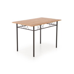 'FAUST 3 Set: Table + 4 Chairs in Natural Oak / Black' 'FAUST 3 Set: Table + 4 Chairs in Natural Oak / Black'