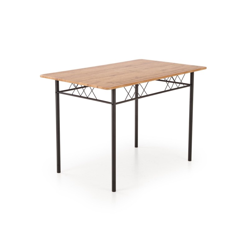 'FAUST 3 Set: Table + 4 Chairs in Natural Oak / Black' 'FAUST 3 Set: Table + 4 Chairs in Natural Oak / Black'