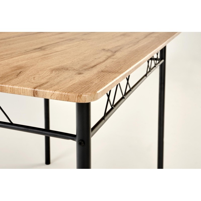 'FAUST 3 Set: Table + 4 Chairs in Natural Oak / Black' 'FAUST 3 Set: Table + 4 Chairs in Natural Oak / Black'