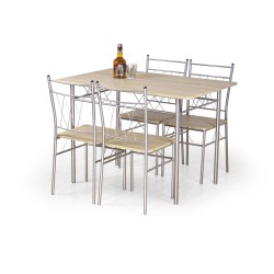 'FAUST set table + 4 chairs sonoma oak'