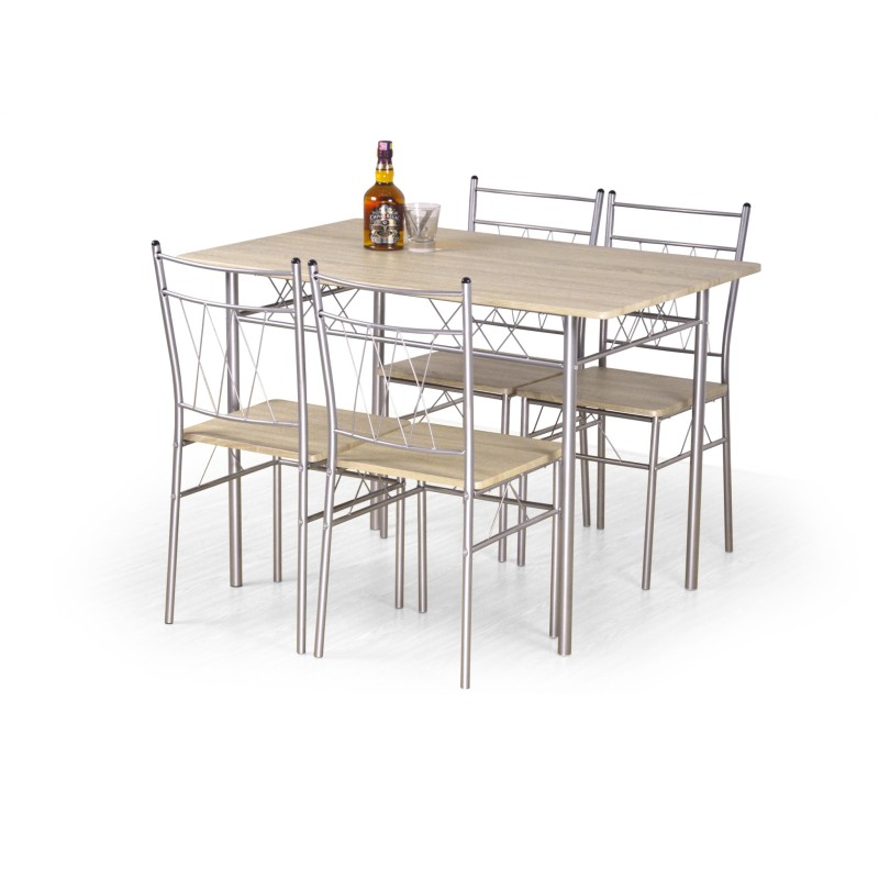 'FAUST set table + 4 chairs sonoma oak' 'FAUST set table + 4 chairs sonoma oak'