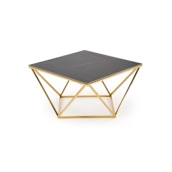 'FELICIA Coffee Table Frame - Gold, Top - Black Marble' 'FELICIA Coffee Table Frame - Gold, Top - Black Marble'