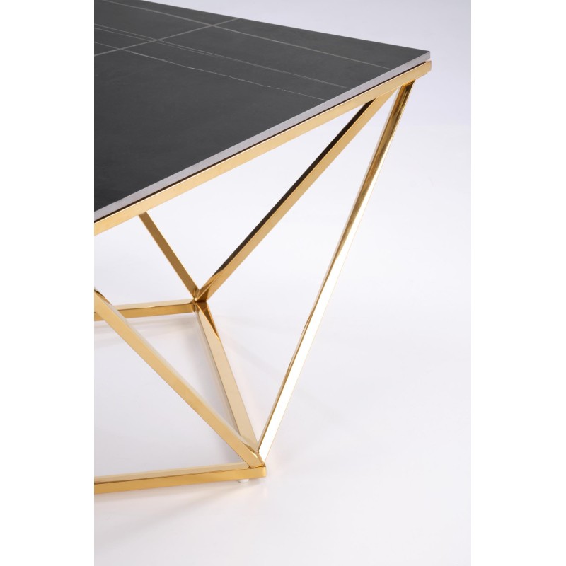 'FELICIA Coffee Table Frame - Gold, Top - Black Marble' 'FELICIA Coffee Table Frame - Gold, Top - Black Marble'