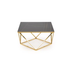 'FELICIA Coffee Table Frame - Gold, Top - Black Marble' 'FELICIA Coffee Table Frame - Gold, Top - Black Marble'