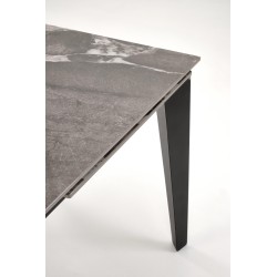 'FELIX Extendable Table, Top - Ashen Marble, Legs - Black' 'FELIX Extendable Table, Top - Ashen Marble, Legs - Black'