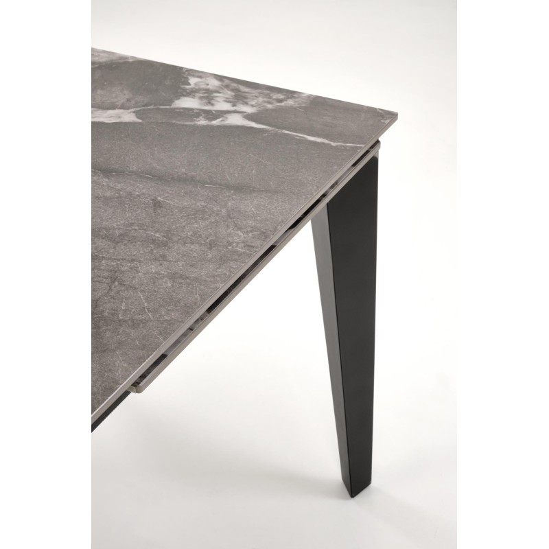 'FELIX Extendable Table, Top - Ashen Marble, Legs - Black' 'FELIX Extendable Table, Top - Ashen Marble, Legs - Black'