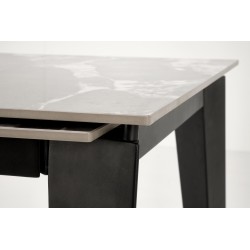 'FELIX Extendable Table, Top - Ashen Marble, Legs - Black' 'FELIX Extendable Table, Top - Ashen Marble, Legs - Black'