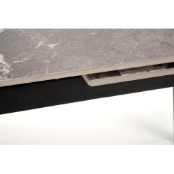'FELIX Extendable Table, Top - Ashen Marble, Legs - Black' 'FELIX Extendable Table, Top - Ashen Marble, Legs - Black'