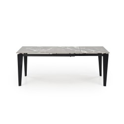 'FELIX Extendable Table, Top - Ashen Marble, Legs - Black' 'FELIX Extendable Table, Top - Ashen Marble, Legs - Black'