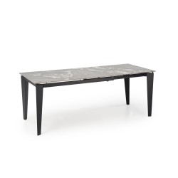 'FELIX Extendable Table, Top - Ashen Marble, Legs - Black' 'FELIX Extendable Table, Top - Ashen Marble, Legs - Black'