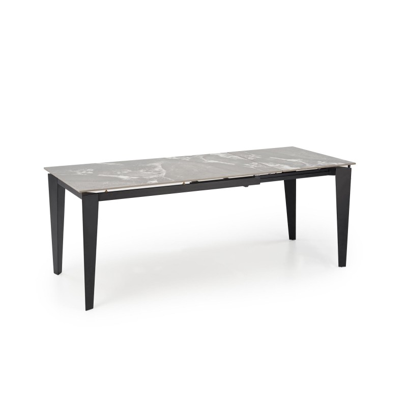 'FELIX Extendable Table, Top - Ashen Marble, Legs - Black' 'FELIX Extendable Table, Top - Ashen Marble, Legs - Black'