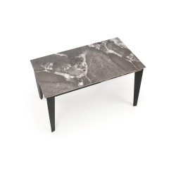 'FELIX Extendable Table, Top - Ashen Marble, Legs - Black' 'FELIX Extendable Table, Top - Ashen Marble, Legs - Black'
