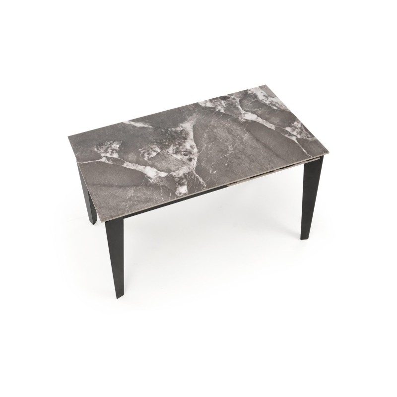 'FELIX Extendable Table, Top - Ashen Marble, Legs - Black' 'FELIX Extendable Table, Top - Ashen Marble, Legs - Black'