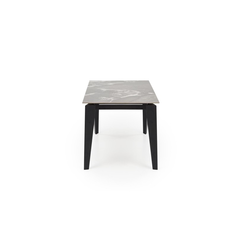 'FELIX Extendable Table, Top - Ashen Marble, Legs - Black' 'FELIX Extendable Table, Top - Ashen Marble, Legs - Black'