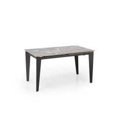 'FELIX Extendable Table, Top - Ashen Marble, Legs - Black' 'FELIX Extendable Table, Top - Ashen Marble, Legs - Black'
