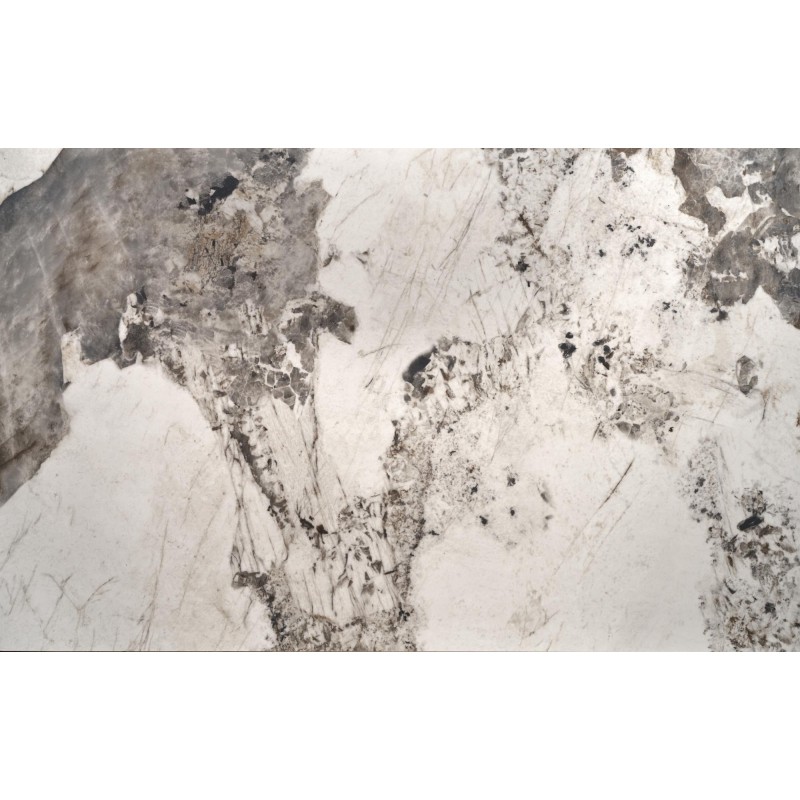 'FERNANDO extendable table, top - white marble, legs - black' 'FERNANDO extendable table, top - white marble, legs - black'