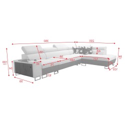 Ecksofa Prestige XI Mini mit Schlaffunktion und USB-Anschluss - Weich im Griff, Freya 210.08 + Tauro 8203 Ecksofa Prestige XI Mini mit Schlaffunktion und USB-Anschluss - Weich im Griff, Freya 210.08 + Tauro 8203