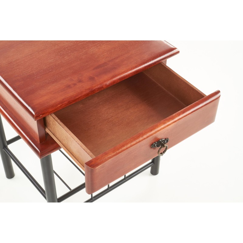 'FIONA Cherry Antique/Black Nightstand' 'FIONA Cherry Antique/Black Nightstand'