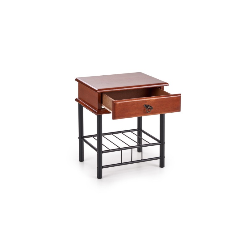 'FIONA Cherry Antique/Black Nightstand' 'FIONA Cherry Antique/Black Nightstand'