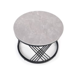 'FLAMINGO Set of 2 Benches, Ashen Marble/Black' 'FLAMINGO Set of 2 Benches, Ashen Marble/Black'