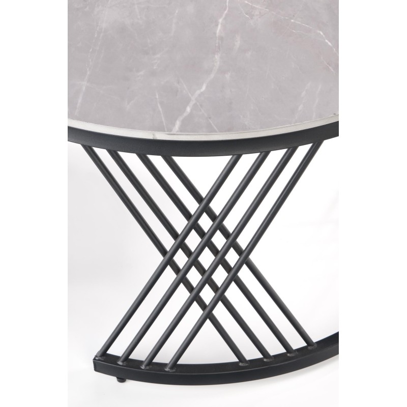 'FLAMINGO Set of 2 Benches, Ashen Marble/Black' 'FLAMINGO Set of 2 Benches, Ashen Marble/Black'