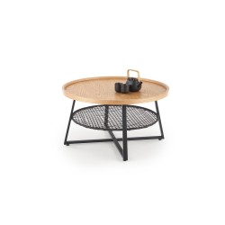 "FLORENCE Natural Oak/Black Coffee Table"