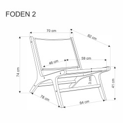 'FODEN 2 Relaxation Armchair, Natural' 'FODEN 2 Relaxation Armchair, Natural'