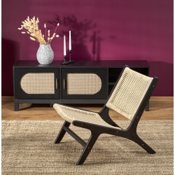 'FODEN Relaxation Armchair, Black / Natural'