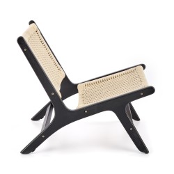 'FODEN Relaxation Armchair, Black / Natural' 'FODEN Relaxation Armchair, Black / Natural'