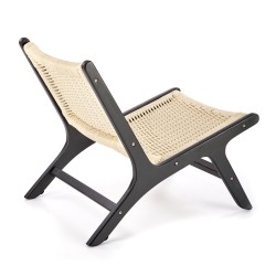 'FODEN Relaxation Armchair, Black / Natural' 'FODEN Relaxation Armchair, Black / Natural'