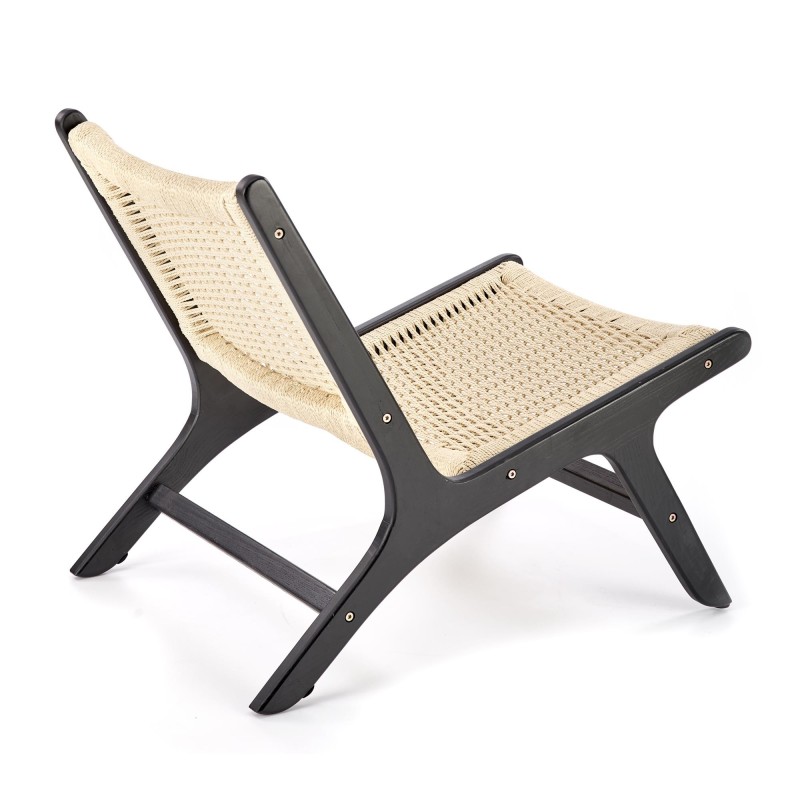 'FODEN Relaxation Armchair, Black / Natural' 'FODEN Relaxation Armchair, Black / Natural'