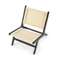 'FODEN Relaxation Armchair, Black / Natural' 'FODEN Relaxation Armchair, Black / Natural'