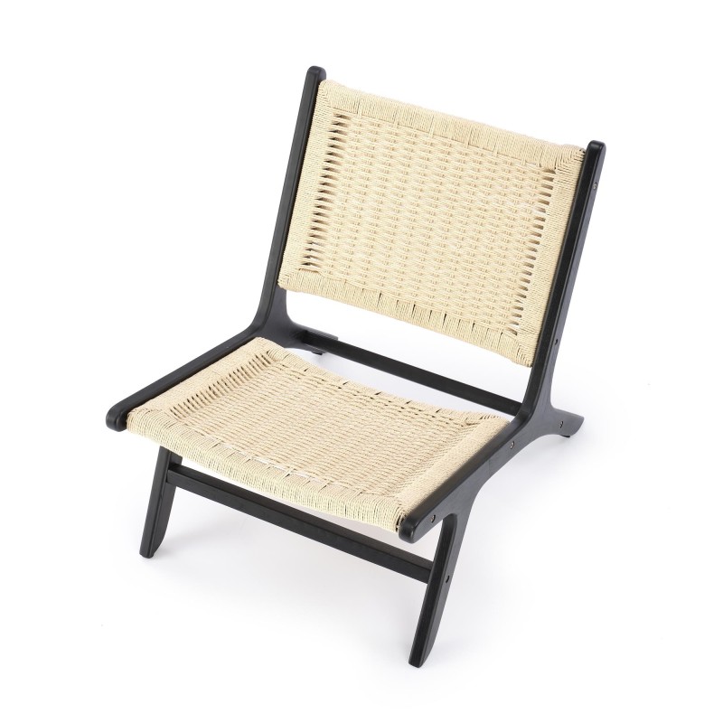 'FODEN Relaxation Armchair, Black / Natural' 'FODEN Relaxation Armchair, Black / Natural'