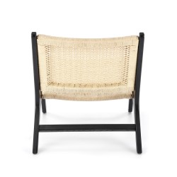 'FODEN Relaxation Armchair, Black / Natural' 'FODEN Relaxation Armchair, Black / Natural'