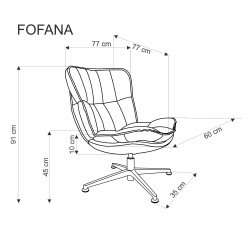 FOFANA fotel wypoczynkowy kremowy (1p 1szt) FOFANA fotel wypoczynkowy kremowy (1p 1szt)