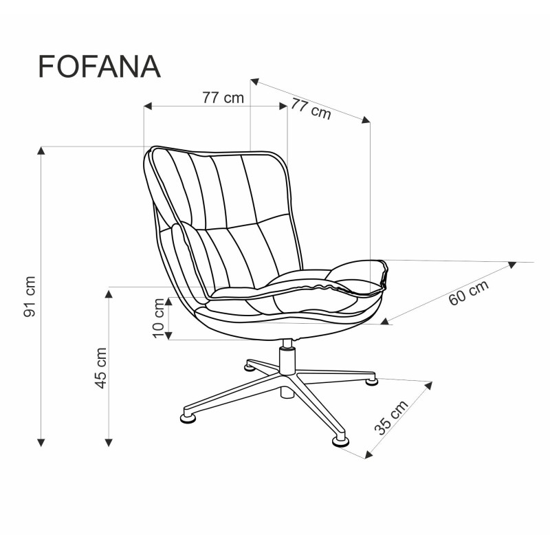 'FOFANA Cream Relaxation Armchair' 'FOFANA Cream Relaxation Armchair'