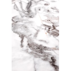 'FORMOSA Set of 2 Benches, White Marble / Black' 'FORMOSA Set of 2 Benches, White Marble / Black'
